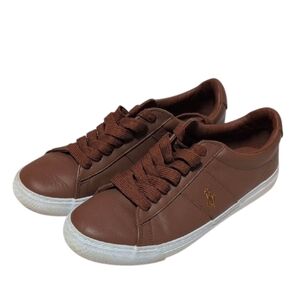 Polo by Ralph Lauren Boys Sayer Sneakers Brown Leather